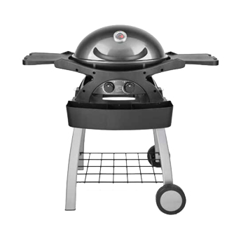 barbecue Twingrill bbq a gas grigio con carrello