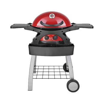 barbecue Twingrill bbq a gas rosso con carrello